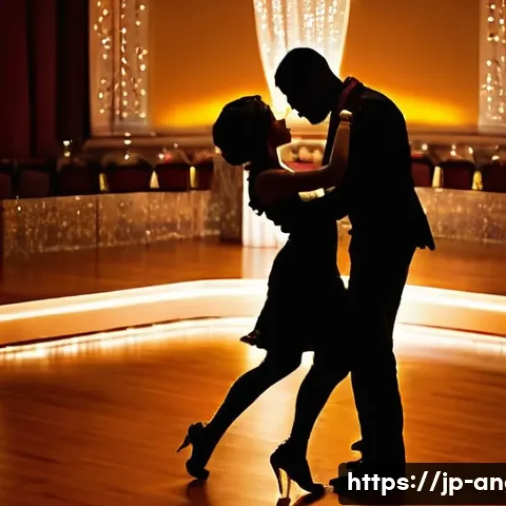 앙골라 전통춤 키존바 - **Prompt: Kizomba's Romantic Embrace**
"A romantic and intimate Kizomba dance scene featuring a ...